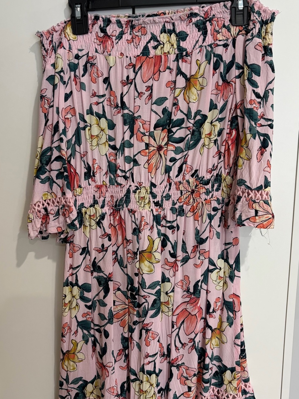 Lulu's Pink Floral Rayon Top